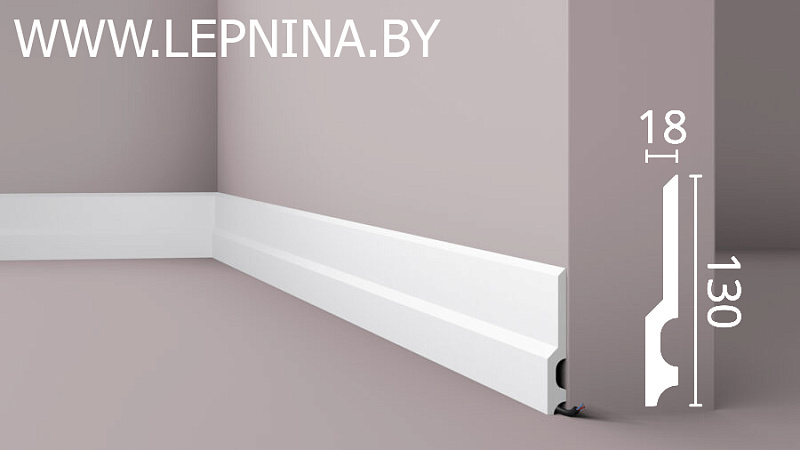 NMC WALLSTYL профиль FD22 выс.плотности 130x18 белый 12шт/кор *